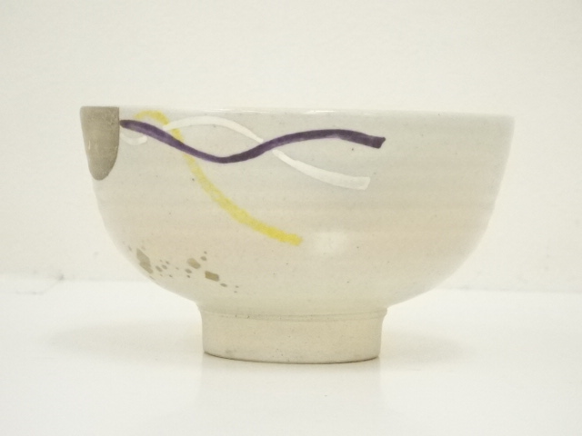 道具 ] - 道具 膳所焼 岩崎新定造 色絵鈴茶碗（共箱） | ネット